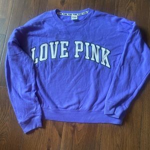 PINK Victoria's Secret Purple Crew Neck Sweatshirt Jumper size large